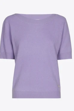 Kaschmirpullover mit kurzen Ärmeln