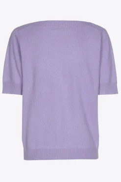 Kaschmirpullover mit kurzen Ärmeln
