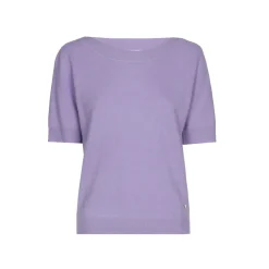 Kaschmirpullover mit kurzen Ärmeln