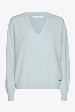 Kaschmirpullover mit V-Ausschnitt