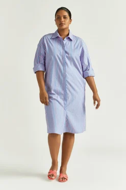 Kleid mit Neonstreifen