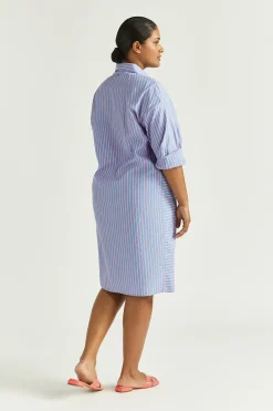Kleid mit Neonstreifen