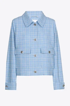 Kurze Jacke aus strukturiertem Stoff