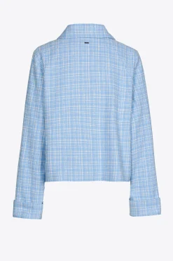 Kurze Jacke aus strukturiertem Stoff