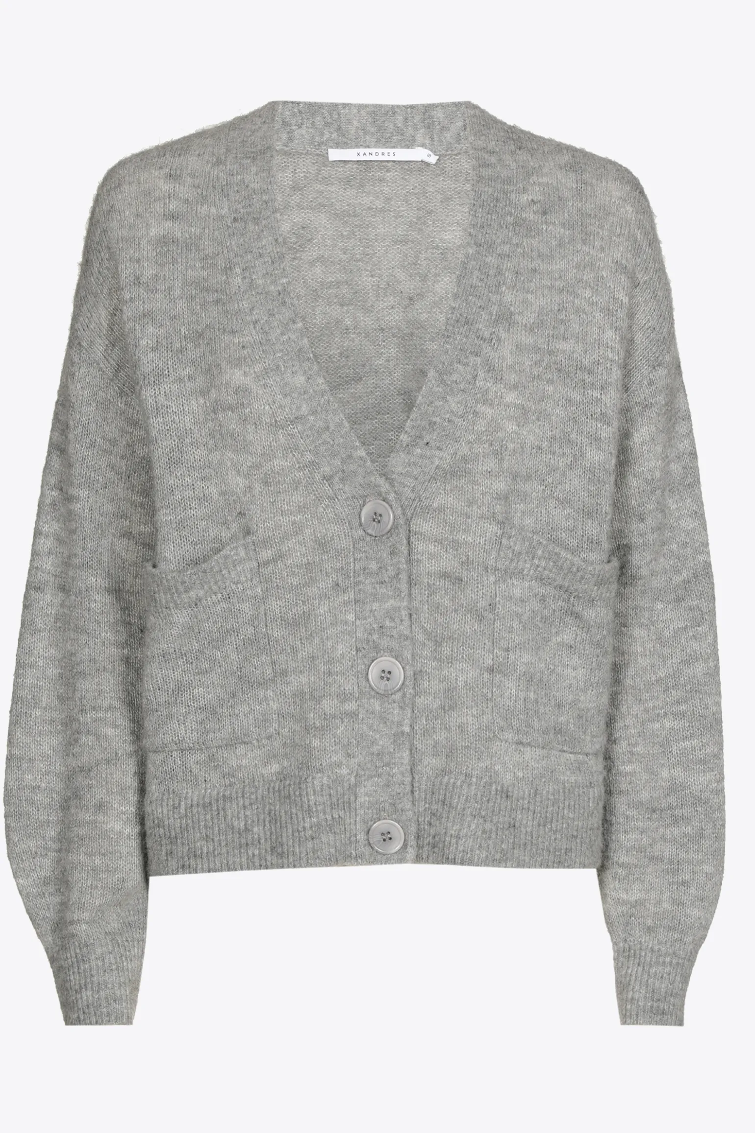 Kurzer Cardigan mit V-Ausschnitt