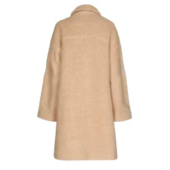 Langer Mantel aus Bouclé-Stoff