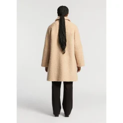 Langer Mantel aus Bouclé-Stoff