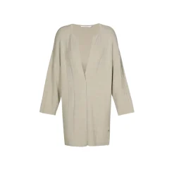 Langes Gilet mit Blockmuster