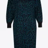 Langes Kleid mit Leopardenmuster