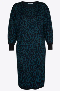 Langes Kleid mit Leopardenmuster