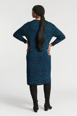 Langes Kleid mit Leopardenmuster