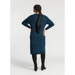 Langes Kleid mit Leopardenmuster