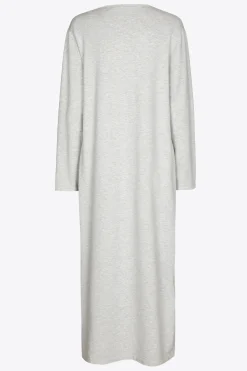 Langes Strickkleid mit Schlitz