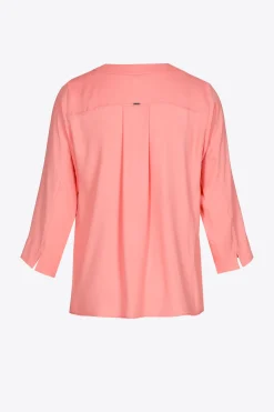 Locker fallende Bluse mit V-Ausschnitt