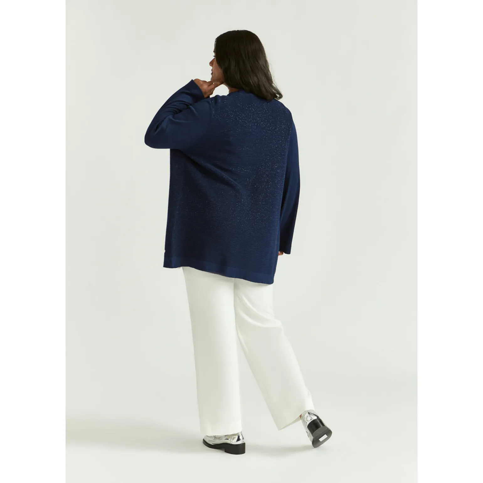 Locker fallendes Gilet mit Seidenanteil