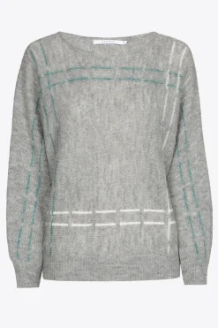 Mohairpullover mit Streifen