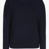 Navyblauer Cashmere Pullover mit Rundhalsausschnitt
