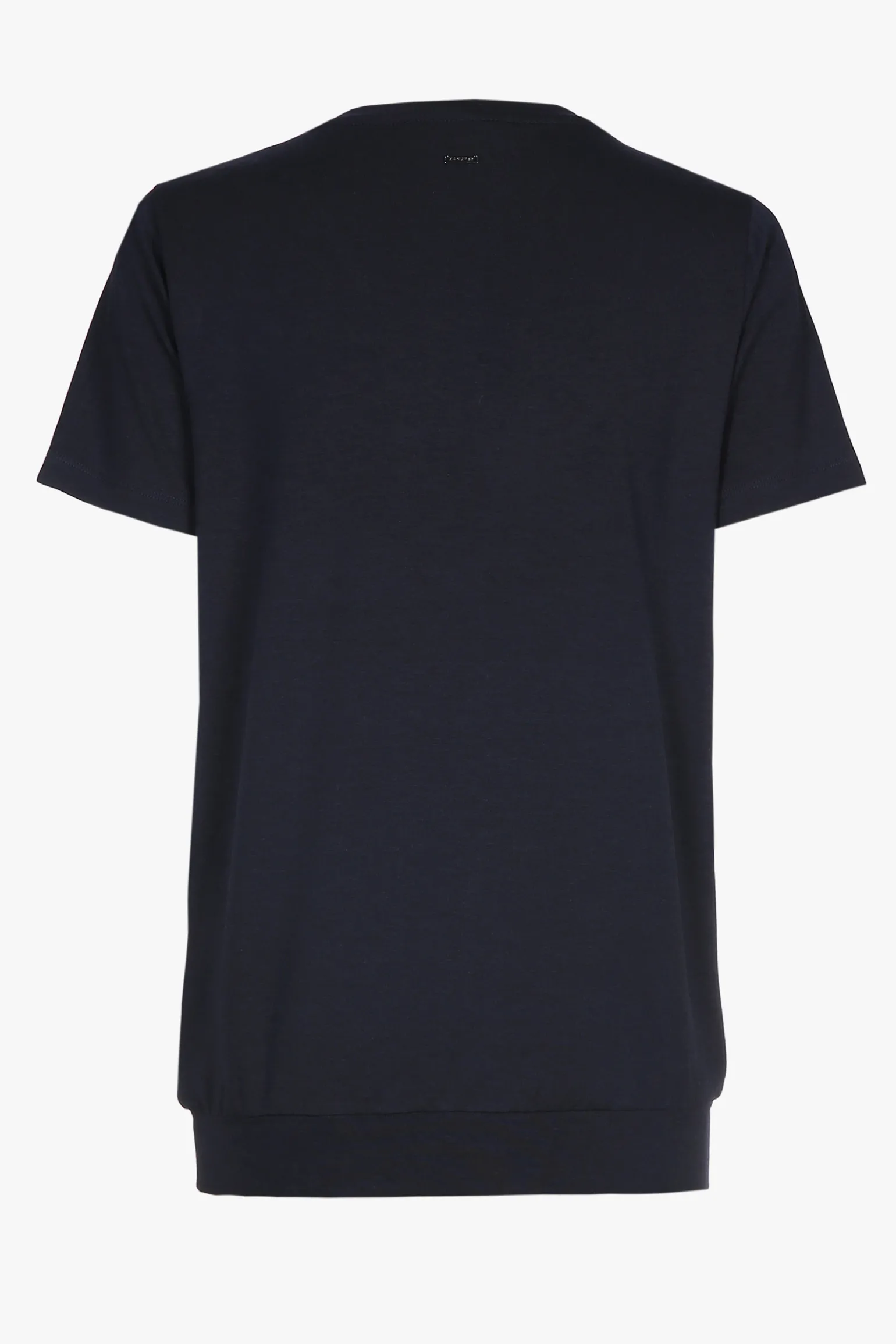 Navyblaues T-Shirt mit V-Ausschnitt