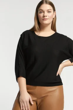 Pullover aus Merinowolle mit Knöpfen