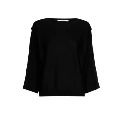 Pullover aus Merinowolle mit Knöpfen