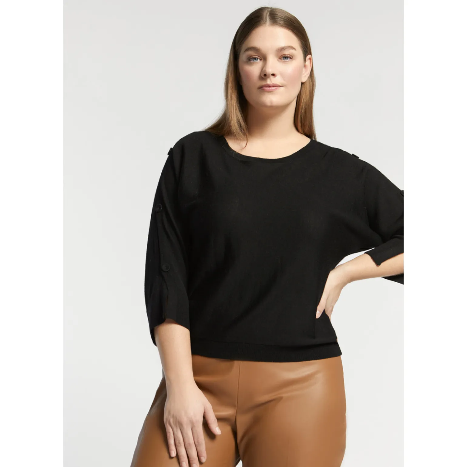 Pullover aus Merinowolle mit Knöpfen
