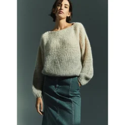 Pullover aus Mohair und Alpakawolle