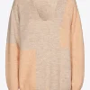 Pullover mit Farbblockmuster aus Wollmix