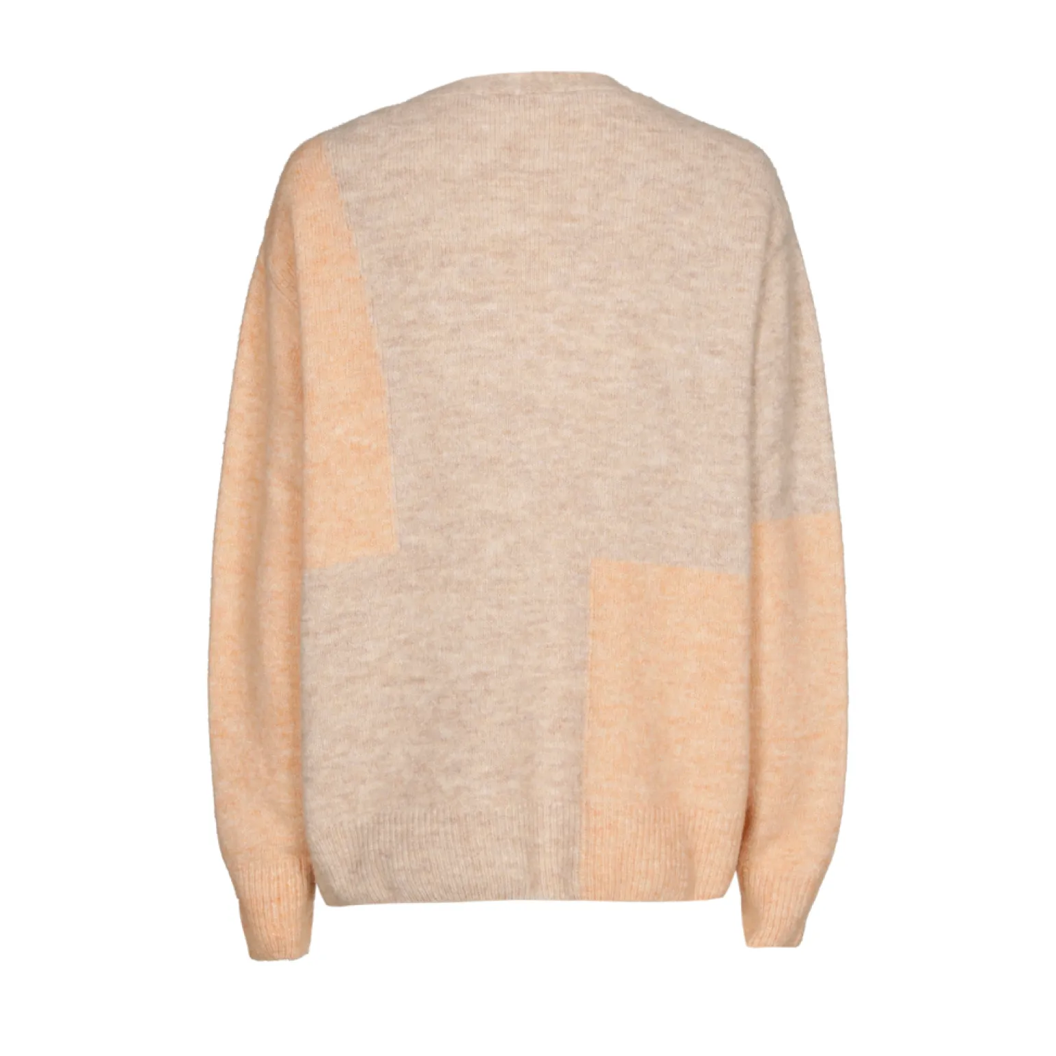 Pullover mit Farbblockmuster aus Wollmix