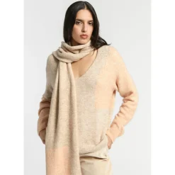 Pullover mit Farbblockmuster aus Wollmix