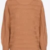 Pullover mit horizontalem Zopfmuster