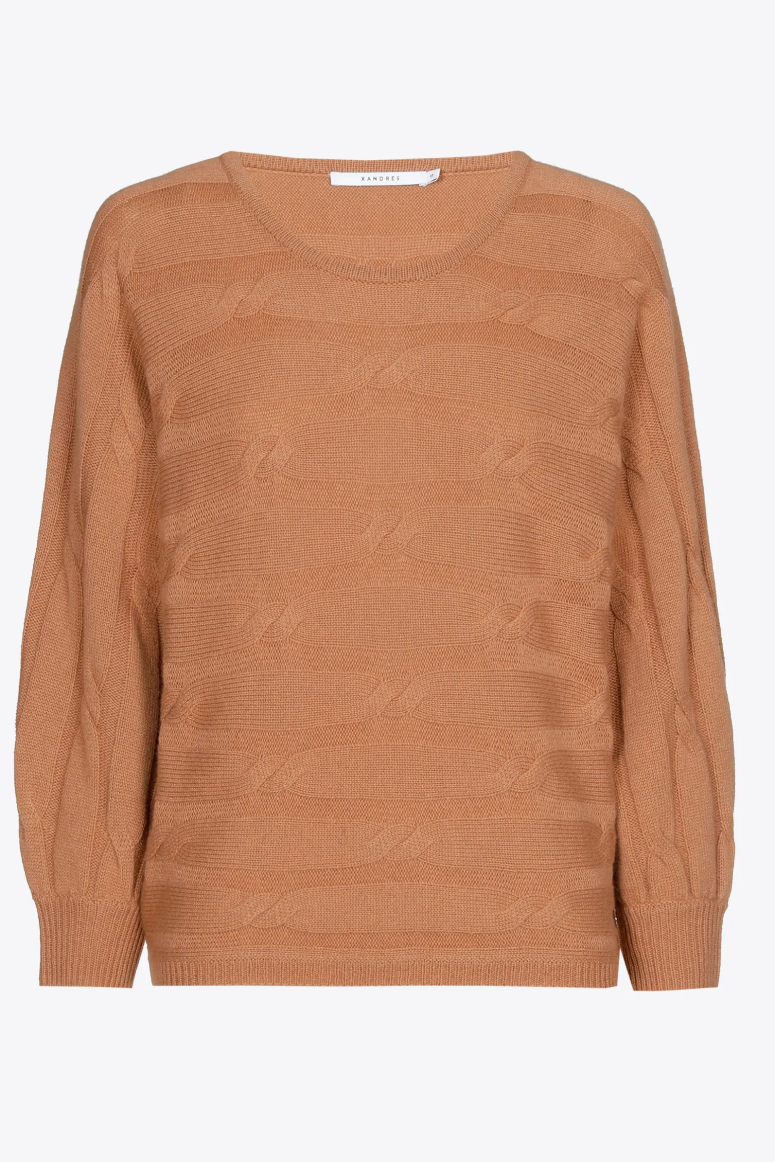 Pullover mit horizontalem Zopfmuster