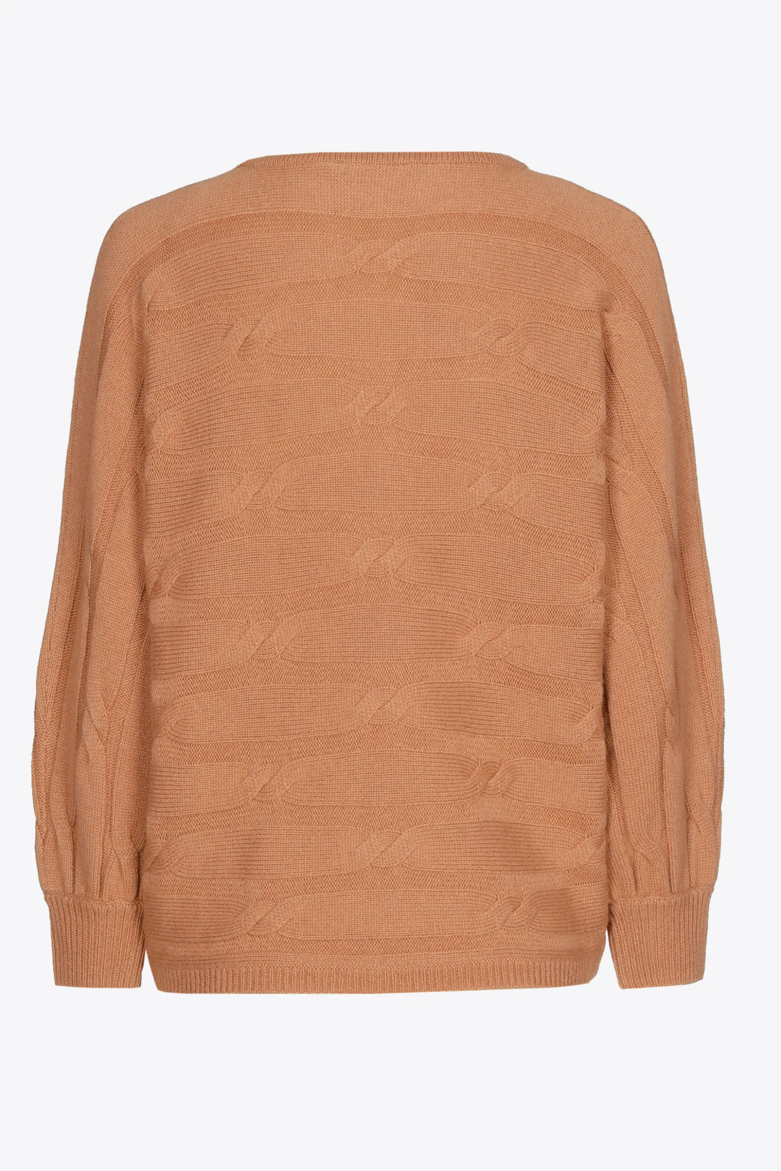 Pullover mit horizontalem Zopfmuster
