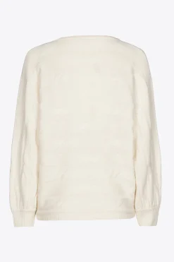 Pullover mit horizontalem Zopfmuster