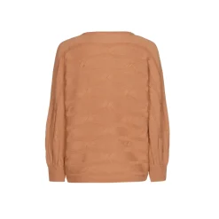 Pullover mit horizontalem Zopfmuster