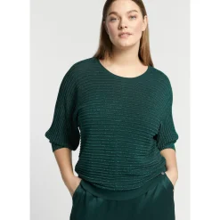 Pullover mit Lurex und Fantasiemuster