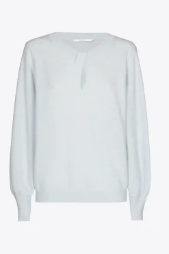 Pullover mit Wickeloptik am Ausschnitt