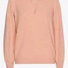 Pullover mit Wickeloptik am Ausschnitt