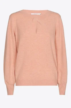 Pullover mit Wickeloptik am Ausschnitt