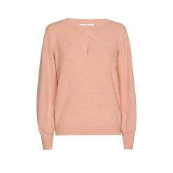 Pullover mit Wickeloptik am Ausschnitt