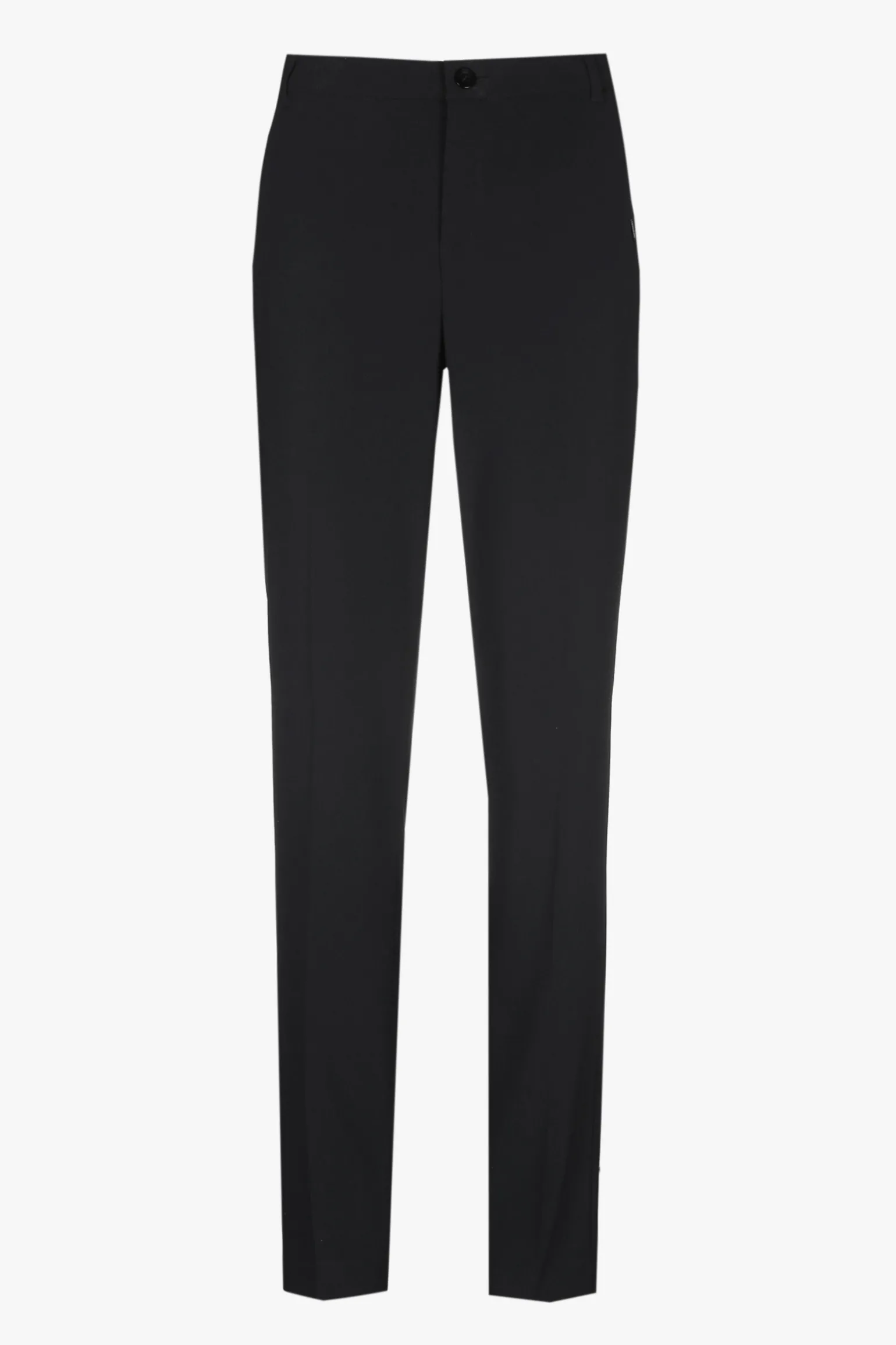 Schwarze, knitterfreie Chino Hose