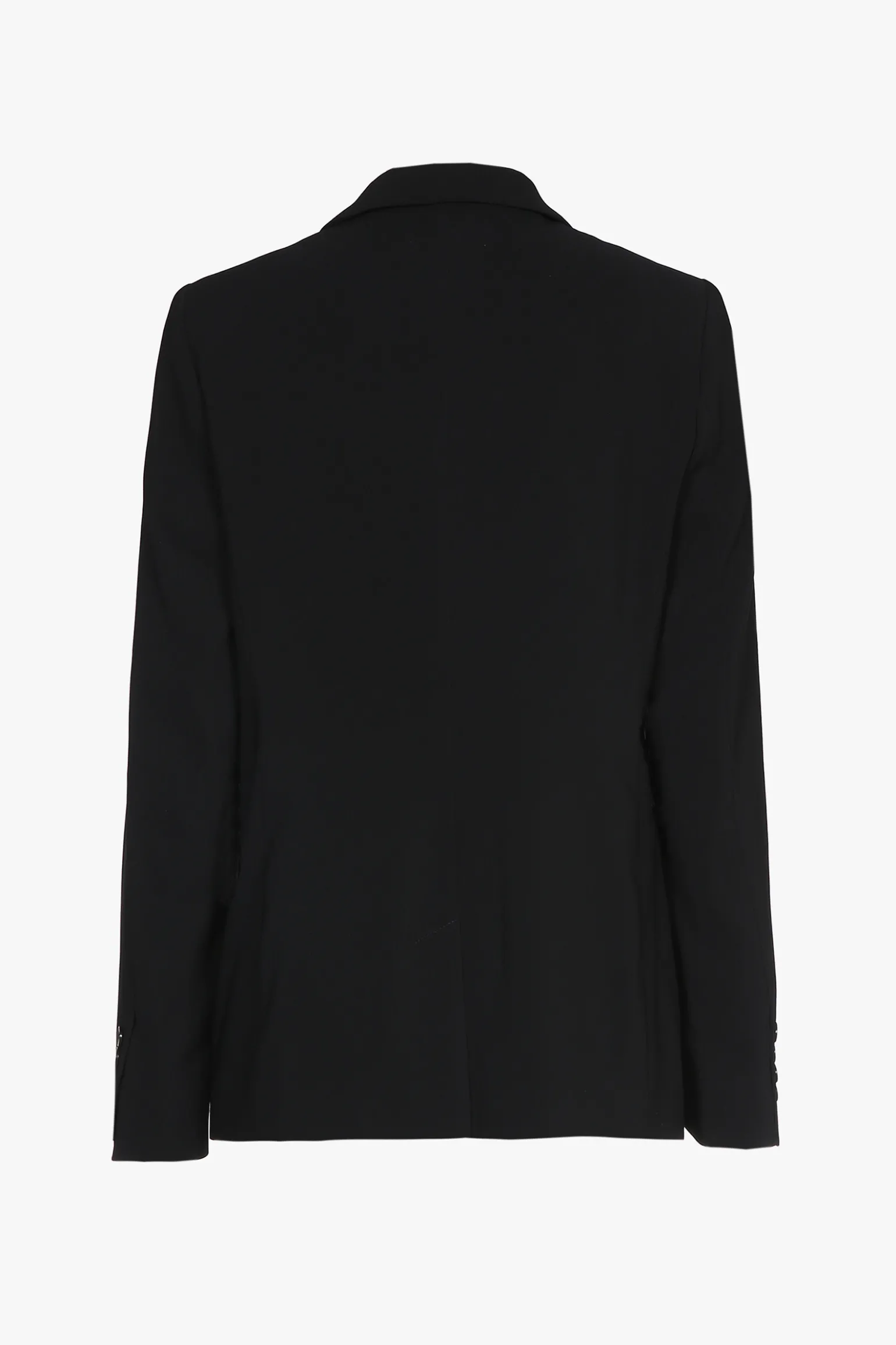 Schwarzer taillierter, knitterfreier Blazer