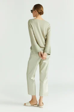 Sommerlicher Pullover mit Seidenanteil und Lurex