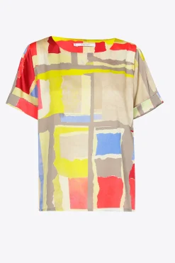 T-Shirt mit farbenfrohem Muster