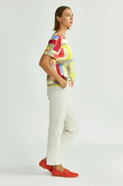 T-Shirt mit farbenfrohem Muster