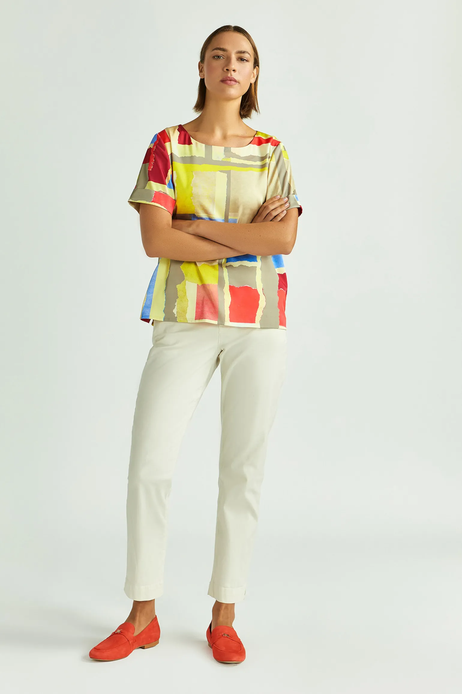 T-Shirt mit farbenfrohem Muster