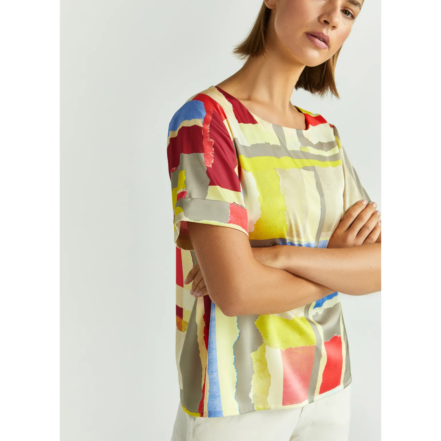 T-Shirt mit farbenfrohem Muster