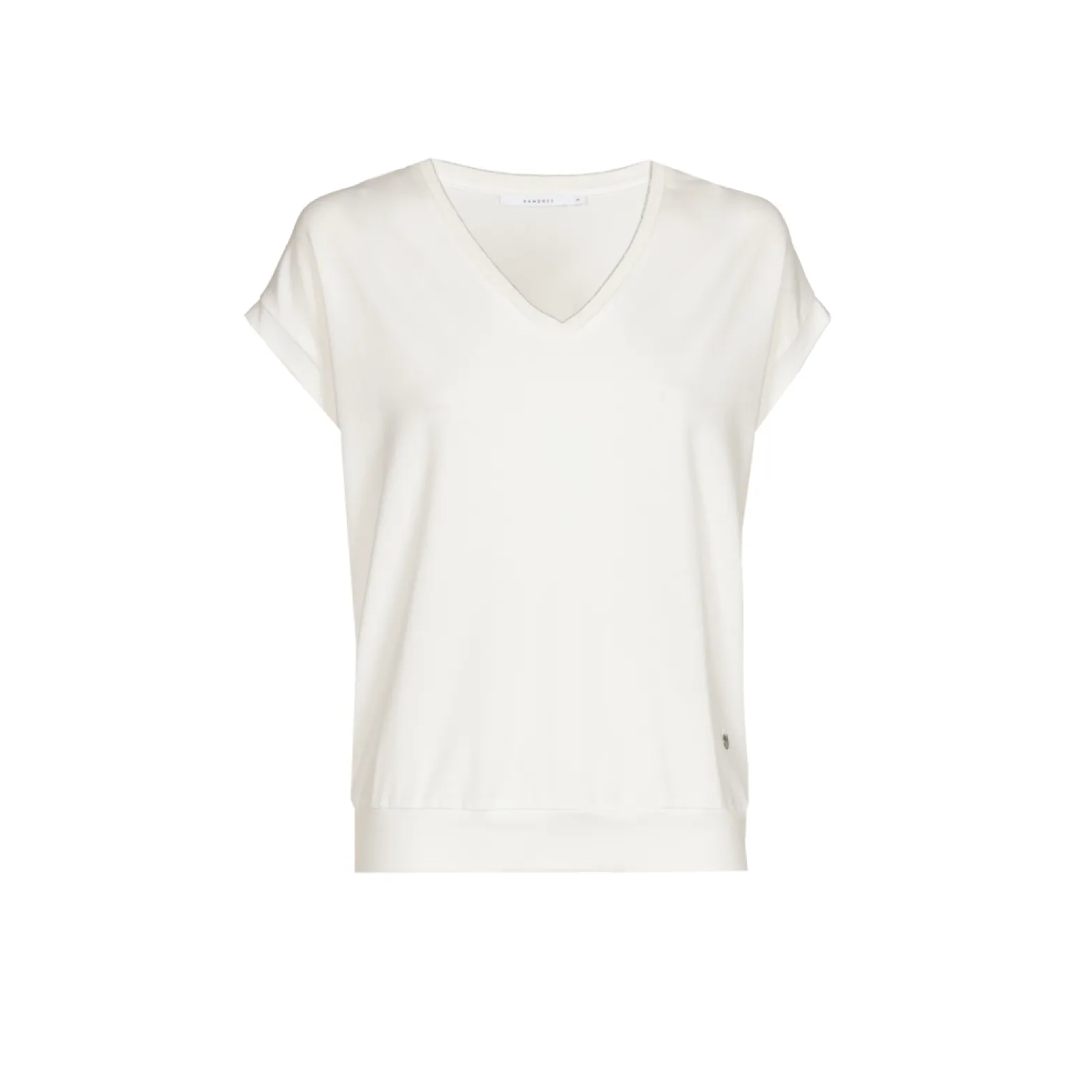 T-Shirt mit V-Ausschnitt aus Jerseystoff