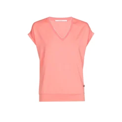 T-Shirt mit V-Ausschnitt aus Jerseystoff