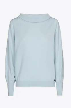 Wollpullover mit U-Boot-Ausschnitt