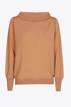 Wollpullover mit U-Boot-Ausschnitt